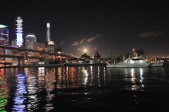 月夜のメリケンパークから