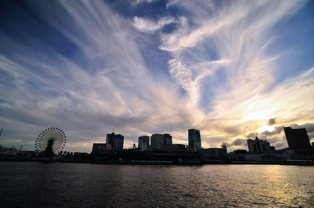 神戸の夕方。