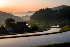 水鏡の朝