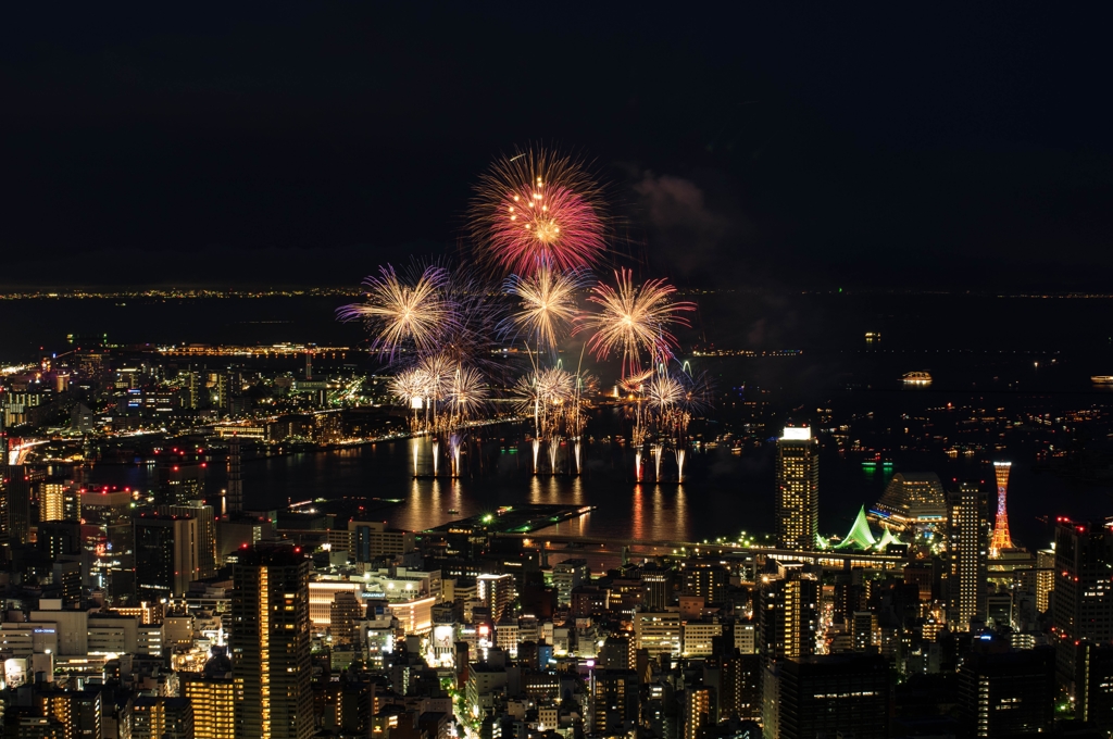 港の花火