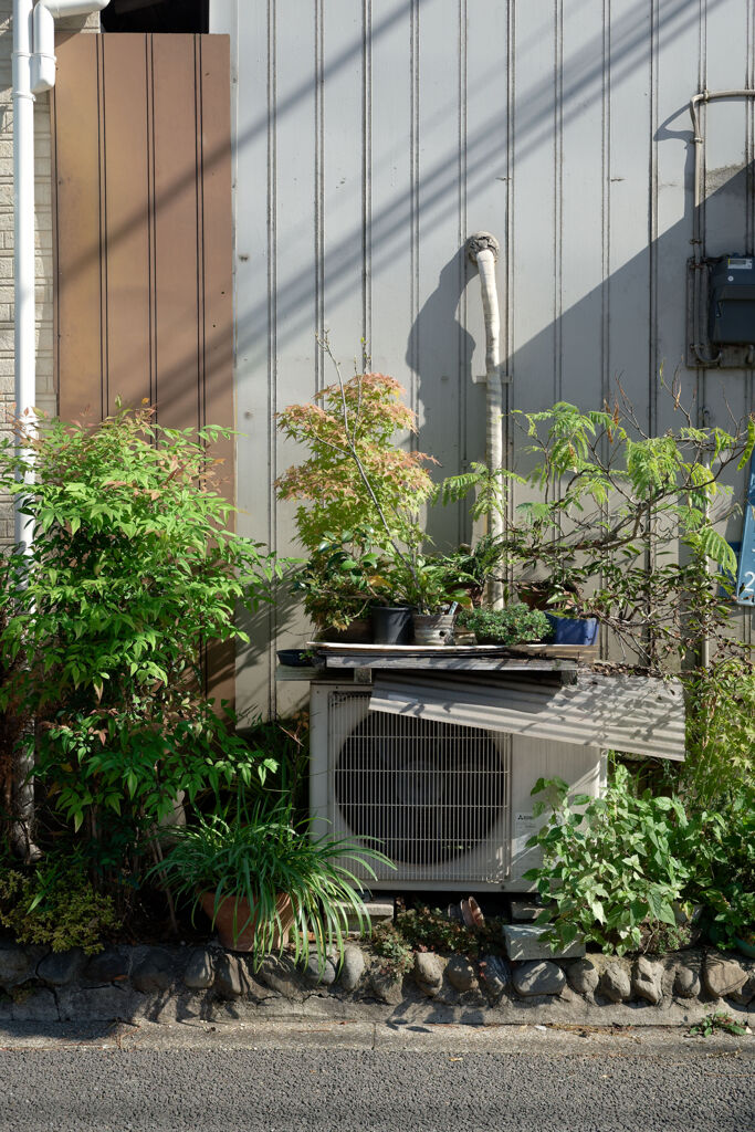 賑やかな室外機まわり