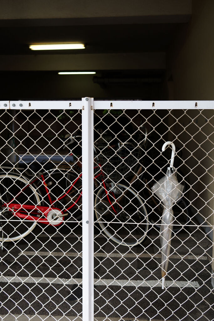 傘と自転車