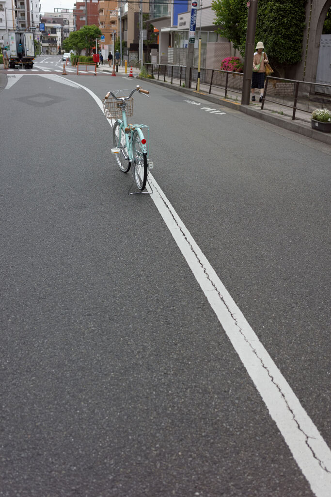 道路に一台