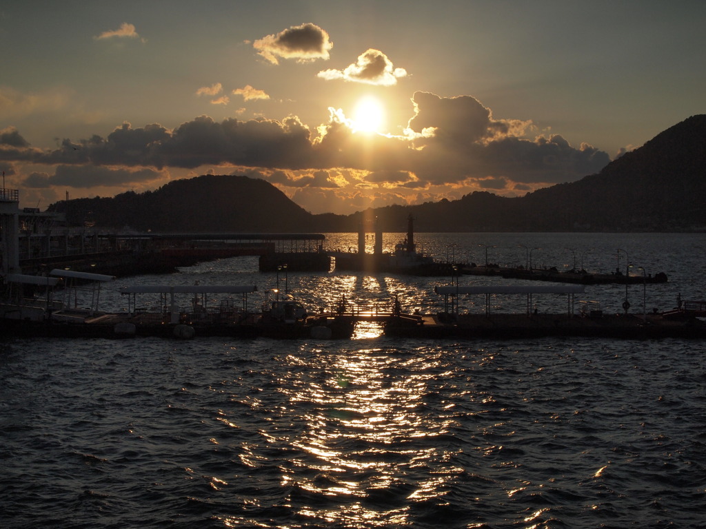 夕日