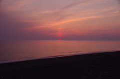 天塩の夕日