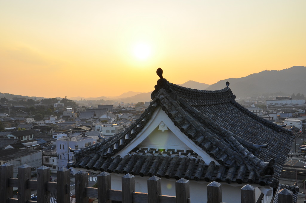 ぼんやり夕日
