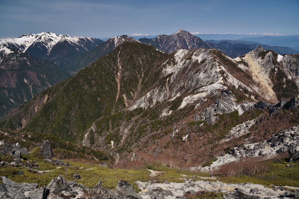 鳳凰三山　観音岳より