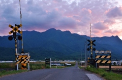 夕暮れの芦別岳