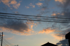 我が家から見た夕焼け