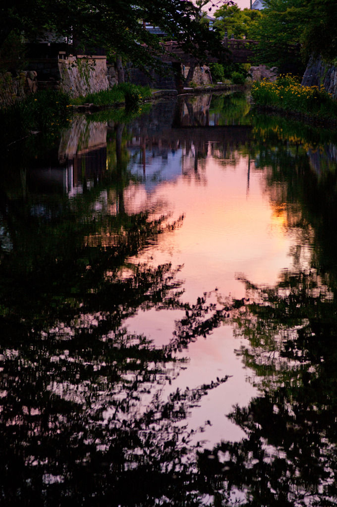 八幡堀の夕暮れ