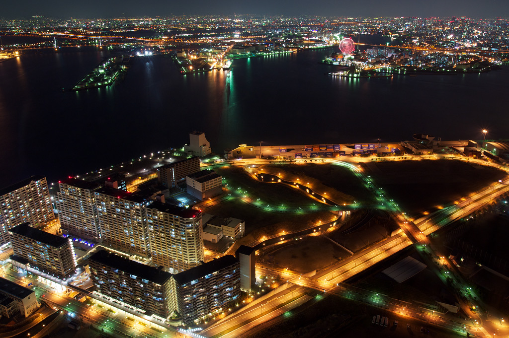 天保山方面の夜景