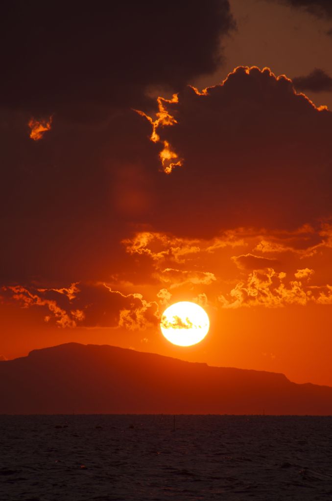 淡路の夕陽