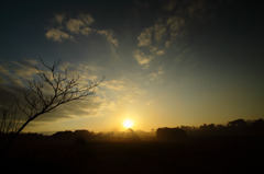夕日と大地と･･･。