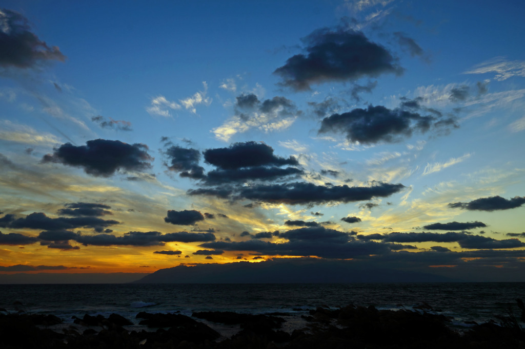 夕日が沈んで･･･。