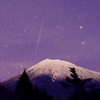 ふたご座流星群と富士山、、、。