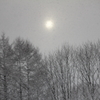 雪雲と太陽