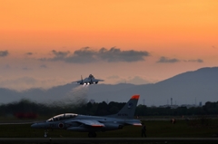 sunset flight.