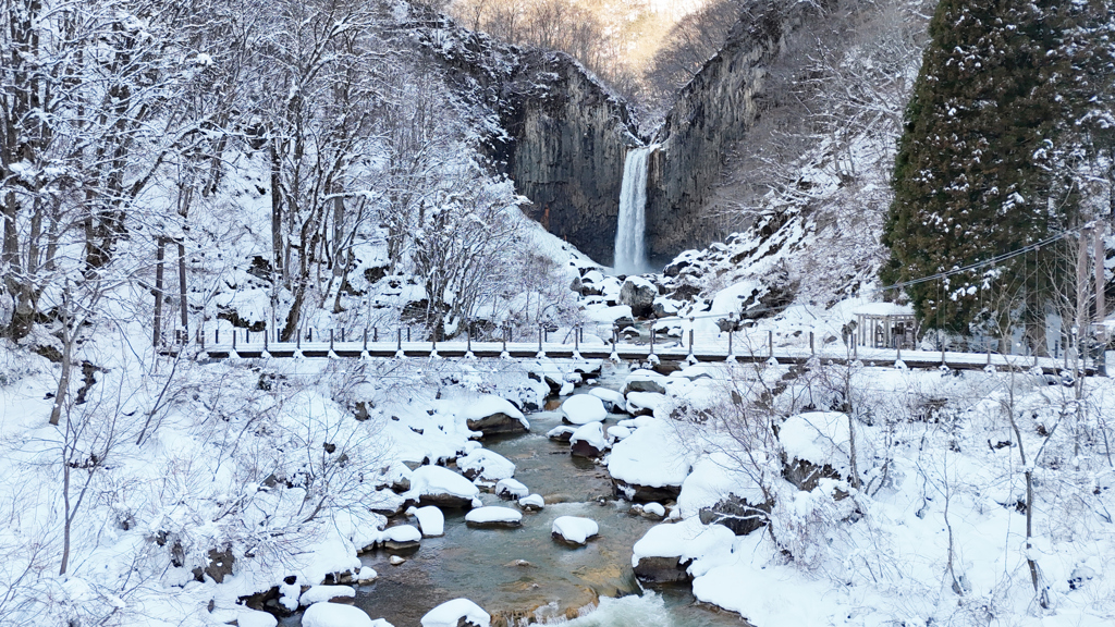 winter waterfall  .