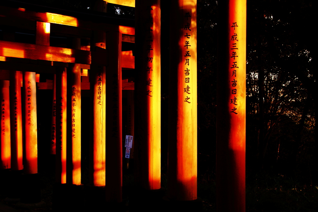 伏見稲荷：吉日建之