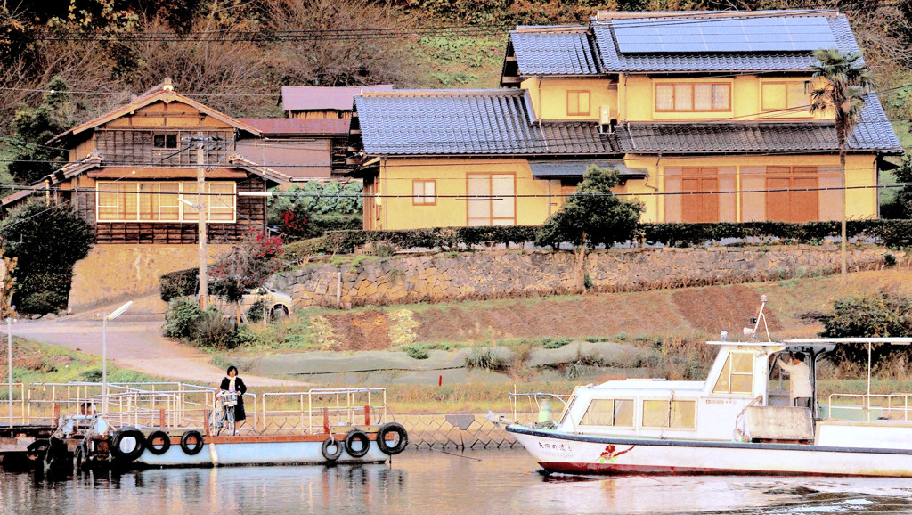 松江百景　日本一古い渡し船　矢田の渡し