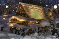 白川郷ライトアップ