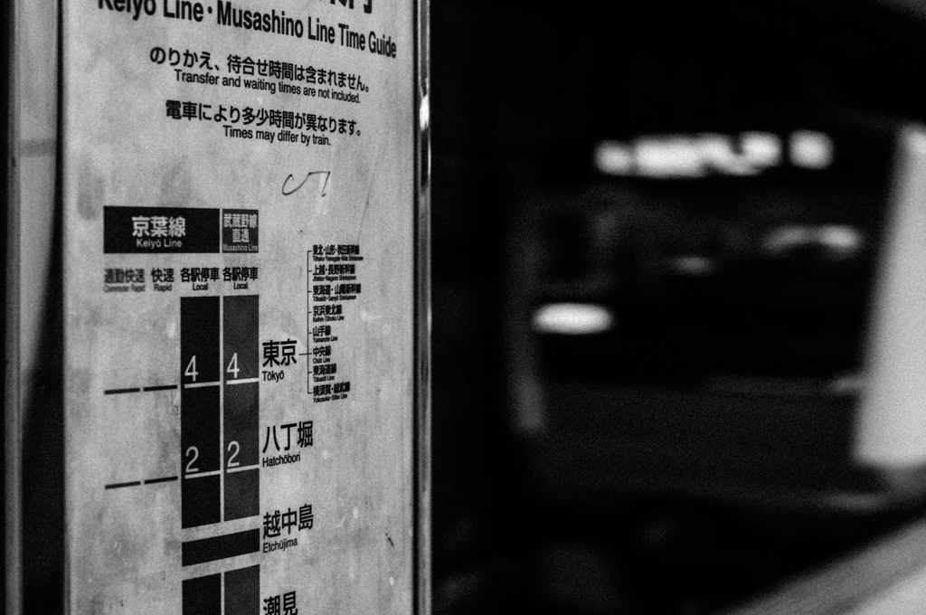 Train Passing BW