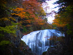 La cascada que se pone roja y amarilla