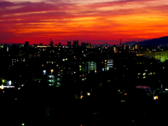 休日出勤の夕夜景〜