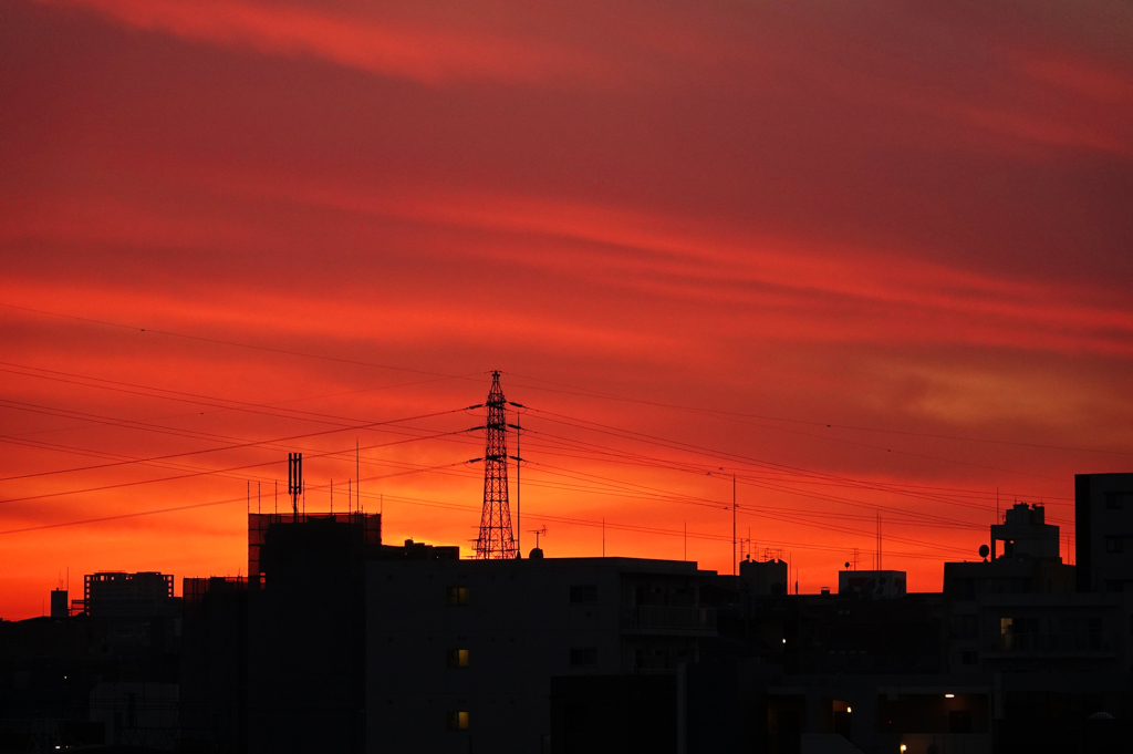 夕焼けの街　1