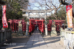 清水美濃輪稲荷神社入口より