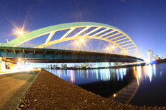 夜の鏡大橋