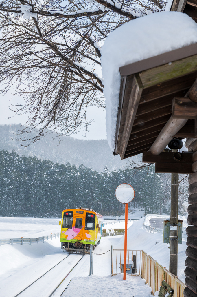 雪の高科駅