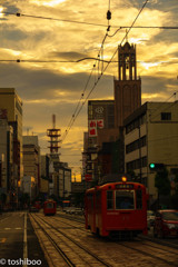 夕暮れの街