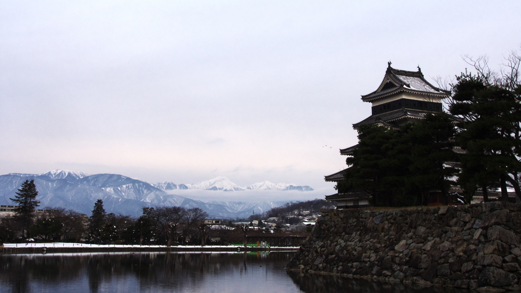 北アルプスを臨む