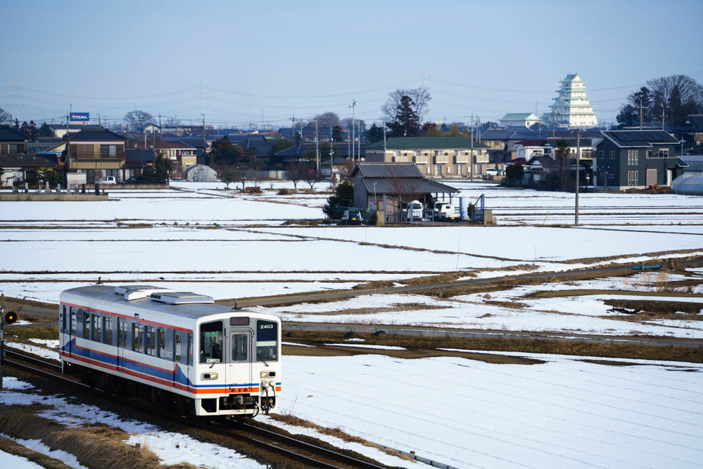 常総雪景色