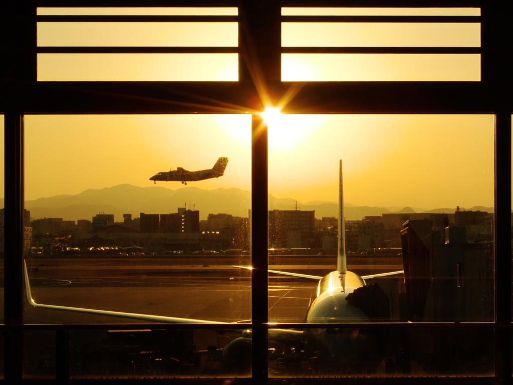 夕日のLanding