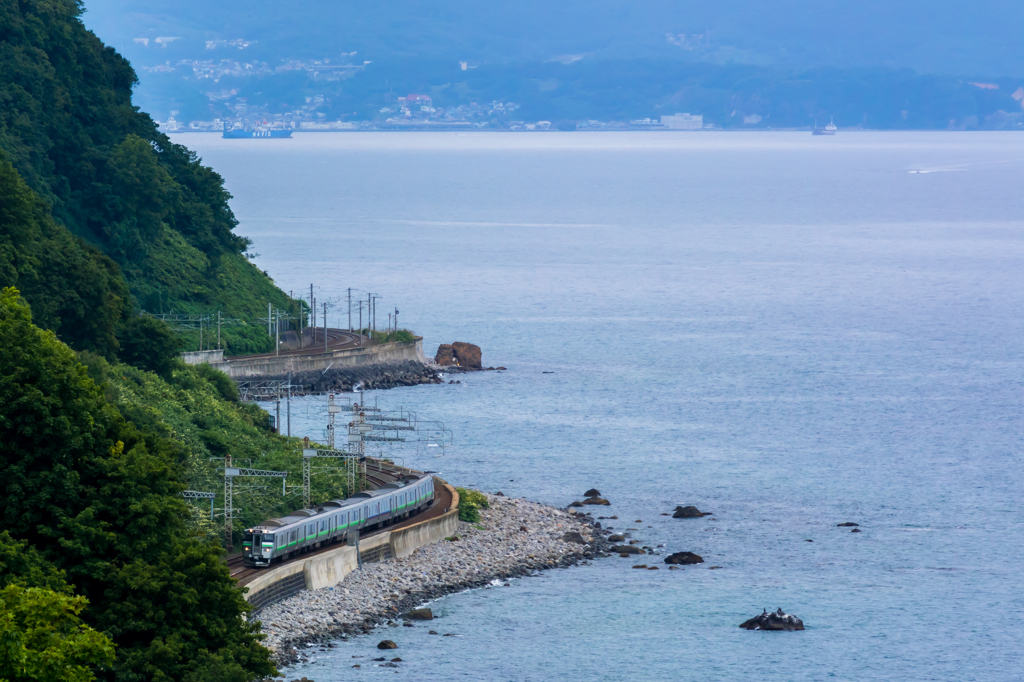 石狩湾を駆け抜ける