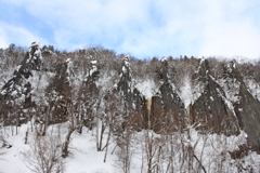 北海道天人峡の岩肌2