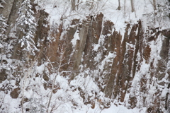 北海道天人峡の岩肌1