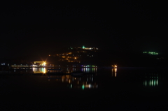 山中湖畔の夜景
