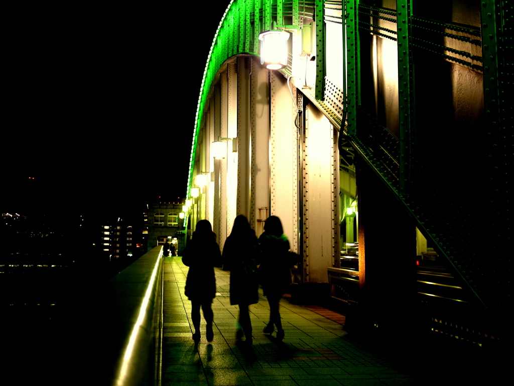 勝鬨橋・人の往来