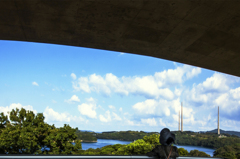 新西海橋から針尾無線塔を眺めて