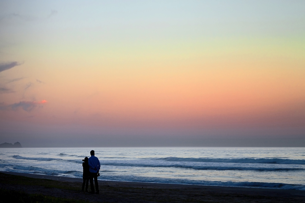 二人の夕日