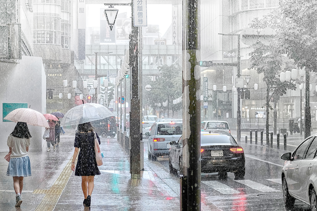 雨に濡れても