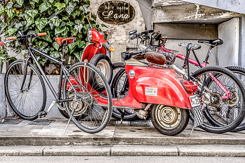 真っ赤なVespa