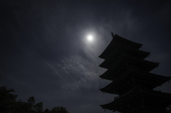 Harvest moon over the Pagoda