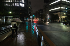 雨の兜町