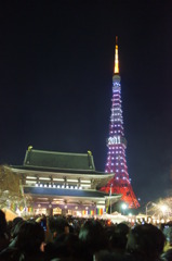 '11 増上寺で初詣