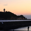 夕暮れ時の江ノ島