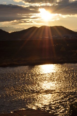 川面に映るSUNSET